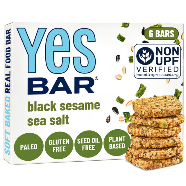 Black Sesame Sea Salt – Protein & Mineral Rich Bar - YES BAR®